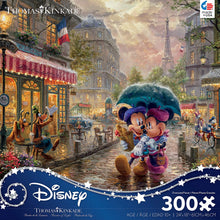 Load image into Gallery viewer, Thomas Kinkade Disney Dreams - Mickey and Minnie in Paris Jigsaw Puzzle, 300 Pieces