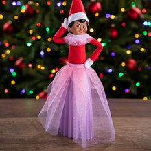 Load image into Gallery viewer, The Elf on the Shelf Magi-Freeze Stand Up Complete Set: Cocoa to Go Barista, Rainbow Snow Pixie Dress, Holiday Hipster, Tiny Tidings Tutu, and Glitzy Gala Dress (Elf Not Included)
