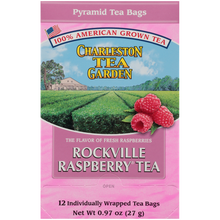 Load image into Gallery viewer, Charleston Tea Garden Rockville Raspberry Pyramid Teabags, 12 Count