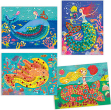 Load image into Gallery viewer, DJECO The Mermaid’s Song Sticker and Jewel Mosaic Craft Kit