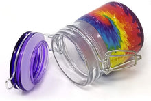 Load image into Gallery viewer, Airtight Glass Storage Jar: Tie Dye - MEDIUM