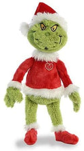 Load image into Gallery viewer, Aurora World Plush Bundle of 2, 18" Grinch Santa, &amp; 18" Max with Antler and Cotton Bag