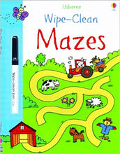 Load image into Gallery viewer, Usborne Wipe-Clean Mazes Paperback Activity Book