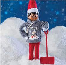 Load image into Gallery viewer, The Elf on the Shelf Claus Couture Snow Day Shovel 'N' Play Hoodie and Shovel for Scout Elf