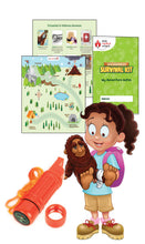 Load image into Gallery viewer, Little Medical School Wilderness Survival Set - 6 Great Activities, Comes with 5-1 Survival Tool