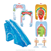 Load image into Gallery viewer, Elf on the Shelf Snowy Set: Magic Portal Door and Slide, Silly Snowman, Snowflake Sled &amp; Scarf