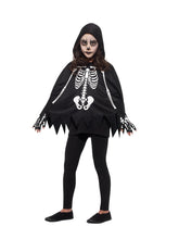 Load image into Gallery viewer, Smiffys Skeleton Costume Kit with Poncho &amp; Gloves, Child's