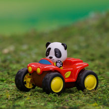 Load image into Gallery viewer, Timber Tots Toy Vehicles Bundle: Seaplane, Side Car, and Quad ATV &amp; Exclusive Myriads Drawstring Bag