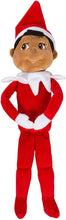 Load image into Gallery viewer, The Elf on the Shelf: A Christmas Tradition - Brown Eyed Boy and Brown Eyed Girl 17" Plushee Pals Set with Zippered Joy Bag