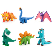 Load image into Gallery viewer, Hey Clay Dinos - 15 Cans of Colorful Air-Dry Kids Clay with 2 Sculpting Tools and Interactive App