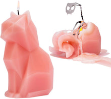 Load image into Gallery viewer, PyroPet Kisa Candle with PyroPet Porcelain Plate Candle Holder (Coral)
