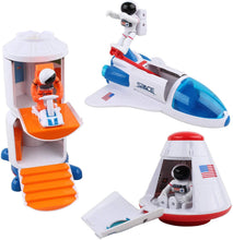 Load image into Gallery viewer, Daron Space Adventure Series Set of 3: NASA Space Capsule, Space Shuttle, and Space Station with Bag