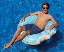 Load image into Gallery viewer, Inflatable 42" Donut Ring Pool Floats, Set of 2 Pink and Blue Swimming Rings, Drawstring Storage Bag