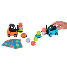 Load image into Gallery viewer, Fat Brain Toys Forklift Frenzy Fast-Paced Barrel Stacking Game
