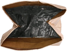 Load image into Gallery viewer, Santa Barbara Design Studio Metallic Rose Gold Washable Paper Bag Let's Do Lunch
