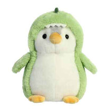 Load image into Gallery viewer, Aurora Pompom Penguin Plush Set of 3: Dino, Dragon and Unicorn 7”