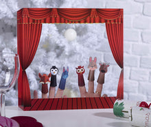 Load image into Gallery viewer, Robin Reed English Holiday Christmas Crackers, Pack of 6 x 12" - Finger Puppets