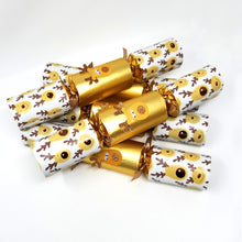 Load image into Gallery viewer, Robin Reed English Holiday Christmas Crackers, Set of 6 (13") - Gold Racing Reindeer