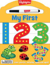 Load image into Gallery viewer, My First 123: Learn, practice, and play again and again! Highlights Write-On Wipe-Off Board Books