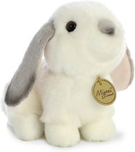 Load image into Gallery viewer, Aurora Miyoni Plush - Lop Eared Rabbit with Grey Ears, 8"