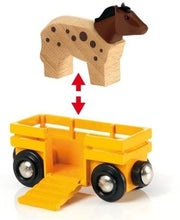 Load image into Gallery viewer, Brio World Farm Train 5 Piece Wooden Toy Train Set for Kids Age 3 and Up