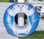 Load image into Gallery viewer, Swimline 40" Inflatable Pool Float 2-Pack: Penguin &amp; Polar Bear Flurry Rings Transparent Snow Effect