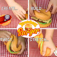 Load image into Gallery viewer, Stretcheez Hamburger - Play Food for Kids - Stretchy Pretend Food &amp; Toppings - Mix &amp; Match