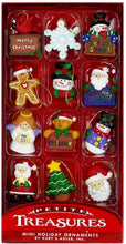 Load image into Gallery viewer, Kurt Adler Mini Christmas Tree Decoration Set: 24-Piece Mini Ornaments with Hangers, Tree Skirt, and Red Tree Topper