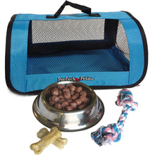 Load image into Gallery viewer, Perfect Petzzz Calico Cat Soft Toy Blue Tote Plush Breathing Pet Myriads Drawstring Bag