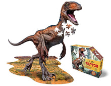 Load image into Gallery viewer, Madd Capp I AM RAPTOR Dinosaur-Shaped Jigsaw Puzzle, 100 Pieces