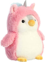 Load image into Gallery viewer, Aurora PomPom Penguin Holiday Bundle: PomPom Santa, Dragon and Unicorn, with Drawstring Bag