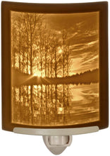 Load image into Gallery viewer, Lakeshore Sunset Curved Porcelain Lithophane Night Light
