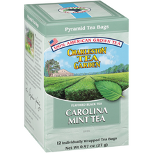 Load image into Gallery viewer, Charleston Tea Garden Carolina Mint Tea Pyramid Teabags, 12 Count