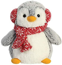 Load image into Gallery viewer, Aurora Plush 9" Pompom Penguin Winter Outfits 3 Pack: Checkered Hat, Pom Hat, and Scarf