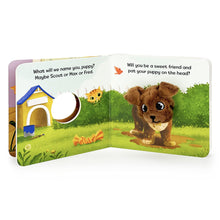 Load image into Gallery viewer, Puppy Love Chunky Board Book with Finger Puppet