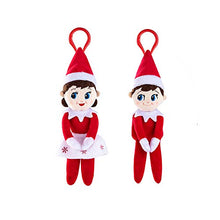 Load image into Gallery viewer, The Elf on the Shelf - Plushee Pals Mini Clip-On Set of 2: Boy &amp; Girl, Light Tone
