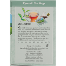 Load image into Gallery viewer, Charleston Tea Garden Carolina Mint Tea Pyramid Teabags, 12 Count