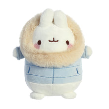 Load image into Gallery viewer, Aurora Set of 2 Plush: 6" Reindeer Molang and 6" Winter Jacket Molang Stuffed Toys with Myriads Drawstring Bag