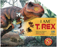 Load image into Gallery viewer, Madd Capp Puzzles Jr. - I AM T REX Animal-Shaped Jigsaw Puzzle, 100 Pieces