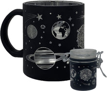 Load image into Gallery viewer, Glass Mug and Storage Jar Set: Black Galaxy