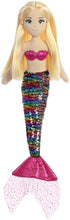 Load image into Gallery viewer, Aurora World 18" Sea Sparkles Plush Mermaids Set of 4: Ava, Jenna, Isla &amp; Miya with Drawstring Bag