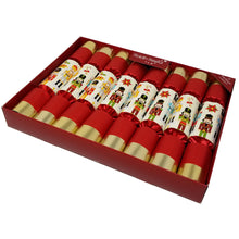 Load image into Gallery viewer, Robin Reed English Holiday Red Nutcracker Christmas Crackers, Set of 8 (10")