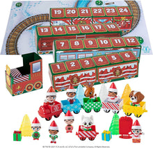 Load image into Gallery viewer, The Elf on the Shelf North Pole Advent Calendar Train, with 4 Merry Mini Mystery Bags Series 2 and Exclusive Joy Bag