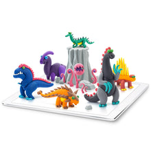 Load image into Gallery viewer, Hey Clay Set of 2: All New Mega Dinos and Farm Birds, with Drawstring Bag