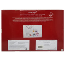 Load image into Gallery viewer, Robin Reed English Holiday Christmas Crackers, Pack of 8 x 10" - Red Floral Glitter