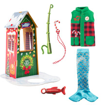 Load image into Gallery viewer, The Elf on the Shelf Christmas Catch Set: Merry Merry Mermaid and Frosted Fishing Hut