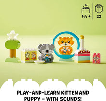 Load image into Gallery viewer, LEGO DUPLO My First Puppy &amp; Kitten Building Toy with Sounds