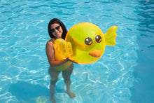 Load image into Gallery viewer, Swimline 32" Big Inflatable Animal Shaped Beach Ball 2-Pack: Blue Narwhal &amp; Yellow Goldfish with Bag