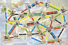 Load image into Gallery viewer, Ticket to Ride First Journey Europe Family Board Game Ages 6+ For 2-4 Players Average Playtime 15-30 minutes
