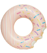 Load image into Gallery viewer, Inflatable 42" Donut Ring Pool Floats, Set of 2 Pink and Blue Swimming Rings, Drawstring Storage Bag